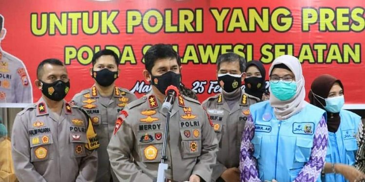 Seluruh Pejabat Utama Polda Sulsel,Mendapatkan Vaksinasi Covid 19 Tahap ll