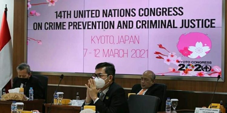 JAKSA AGUNG RI MENGHADIRI “THE 14th UNITED NATIONS CONGRESS ON CRIME PREVENTION AND CRIMINAL JUSTICE” KYOTO,