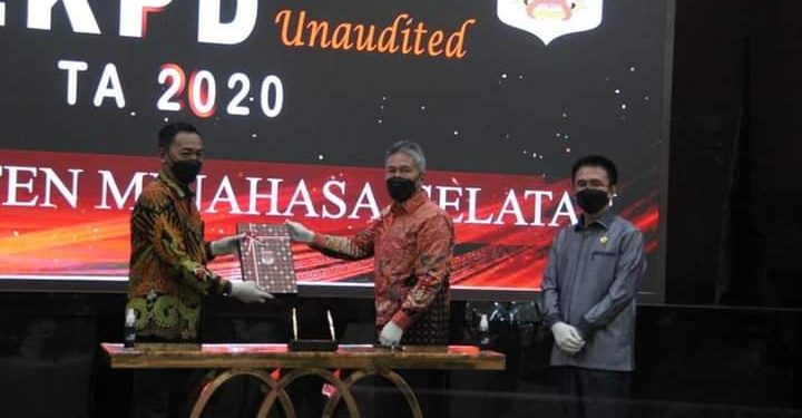 Gubernur Sulut Serahkan LKPD Unaudited T.A 2020 kepada BPK – RI