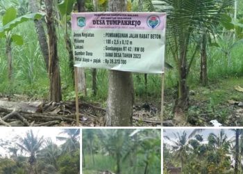 Warga Tampak Senang, Jalan Rambat Beton Di Gombangan, Tumpak Rejo Talah Rampung.