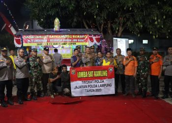 Wadir Binmas Polda Lampung AKBP A.Rahman Napitupulu Hadir Beserta Jajaran Dalam Penilaian Satkamling Tingkat Polres Lampung Tengah