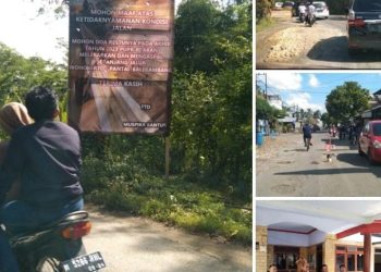 Jalan Bantur Rusak Parah,Warga Hanya Di Beri Banner Mohon Maaf