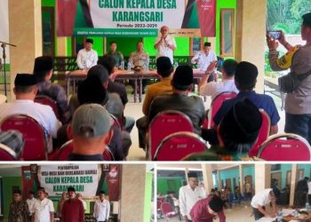 Penyampaian Visi Misi Dan Deklarasi Damai Calon Kepala Desa Karangsari Periode 2023-2029