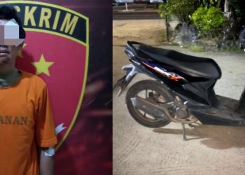 Pelaku Curanmor Di Kampung Adijaya Terjatuh Saat melarikan Diri