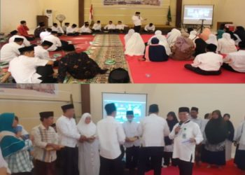 Kankemenag Lobar Gelar Doa Bersama Jamaah Haji dan Berikan Apresiasi Untuk Pasangan Suami Istri.