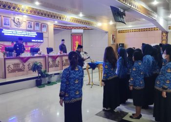 Bupati Lampung Utara Diwakili Asisten III Lantik dan Ambil Sumpah Jabatan Fungsional