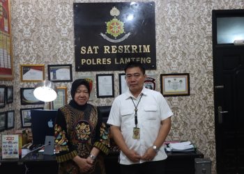 Kunjungan Menteri Sosial RI Dr. Ir. Tri Rismaharini, M.T ke Mapolres Lampung Tengah Dalam Rangka Mendukung Penyidikan Perkara Kekerasan Seksual Terhadap Anak Dibawah Umur