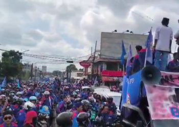 SPSI KBB Blokade Kawasan Industri Cimareme selama 4 jam, Lanjut Lumpuhkan Jalan Simpang Padalarang