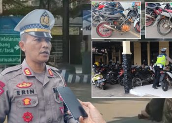 Dalam Waktu 20 Menit Kedapatan 5 Motor Knalpot Brong, Polsek Padalarang Sita Puluhan Motor