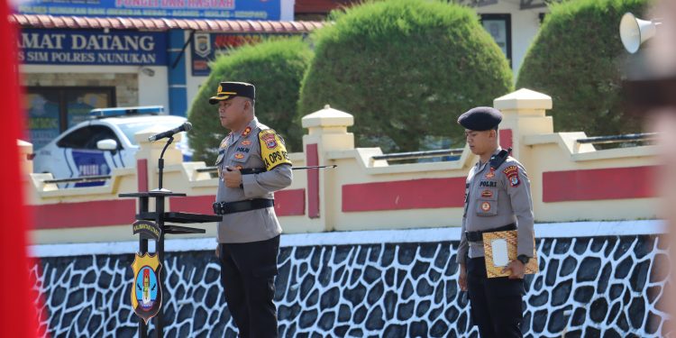 Sukseskan Pengamanan TPS, Polres Nunukan Laksanakan Simulasi