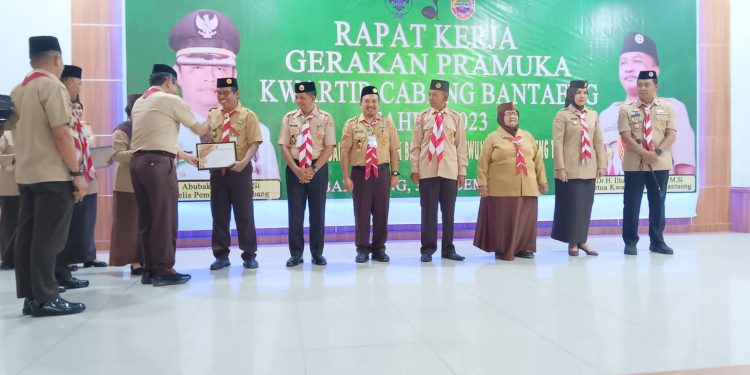 Melalui Raker Gerakan Pramuka, mengusung upaya : Sinergi Baik melanjutkan Bakti untuk mewujudkan Bantaeng Terbaik