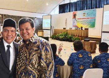 PJ Bupati Arsan Latif Bertemu Sahabat Lama Eks Bupati Aa Umbara di Forum Komunikasi Publik RPJPD 2025-2045