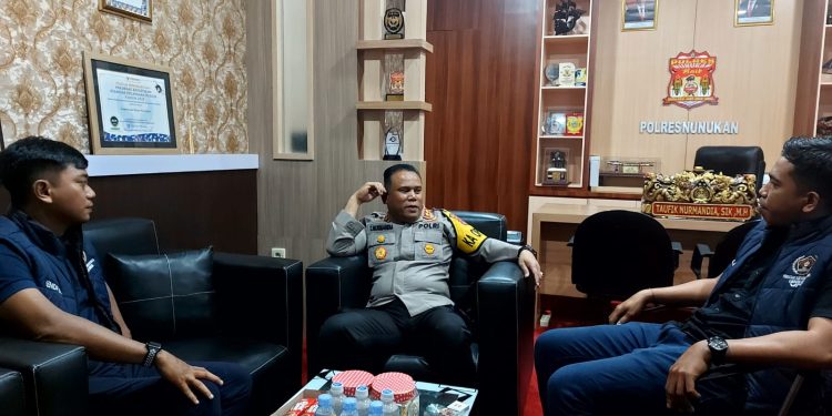 Silahturahmi Dengan Kapolres, Ini Pesan Taufik Nurmandia untuk PWI Nunukan