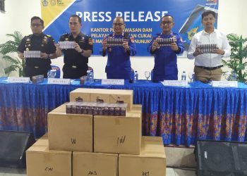 Ditpolairud Polda Kaltara dan Bea Cukai, Ungkap 268 Ball Rokok Arrow Pakai Pita Cukai Palsu