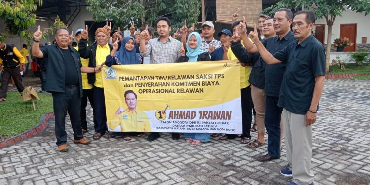 Pemantapan dan pengawasan oleh Ahmad Irawan caleg dari partai Golkar