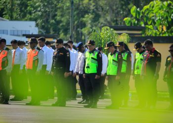Senkom Ikuti Apel Ops Keselamatan Cartenz 2024 Polres Mimika