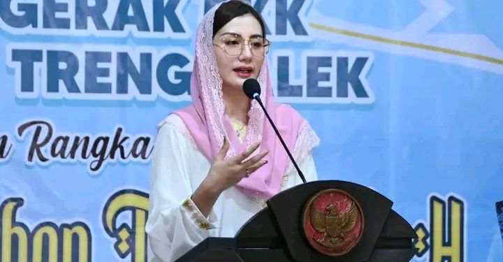Ketua Tim Penggerak PKK Trenggalek Menggelar Pondok Ramadhan Bersama Organisasi Wanita Dan Anak Yatim