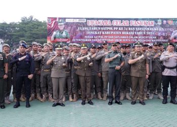 Rayakan HUT, Pj. Bupati Bekasi Apresiasi Kinerja Satpol PP dan Satlinmas