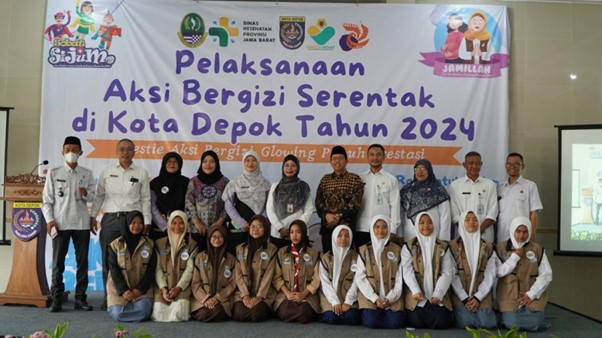 Ponpes Roudhotul Qur’an Jadi Tempat Pencanangan Aksi Bergizi se-Kota Depok 2024