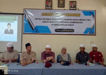 Beri Apresiasi, Ketua Pejabat Pendidikan Daerah Kuala Muda Yan Kedah Malaysia Lawatan Ke MAN Lombok Barat.