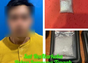 Kedapatan Bawa Sabu, Pria ini Diamankan Sat Res Narkoba Polres Lampung Tengah
