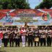 Polres Lampung Tengah Gelar Apel Serah Terima dan Upacara Pencucian Tunggul Kesatuan ‘Wira Bhakti Beguwai Jejamo Wawai’