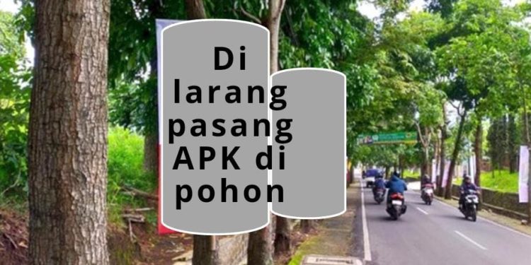 Peserta Pilkada di Kota Cimahi Diimbau Tak Pasang APK pada Pohon