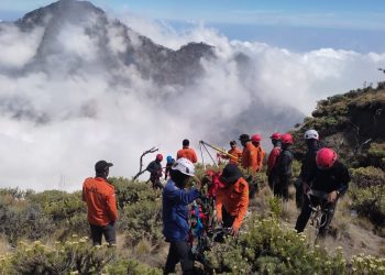 Pencarian Masif Berlangsung Pasca Pendaki Jatuh di Gunung Rinjani.