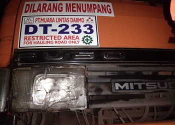 Mobil Pengangkut Batu Bara Diduga Dari PT MME Terguling, Warga Semakin resah