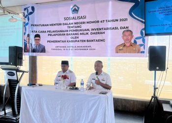 Pj. Bupati Bantaeng Hadiri Pelaksanaan Sosialisasi Permendagri Nomor 47 Tahun 2021