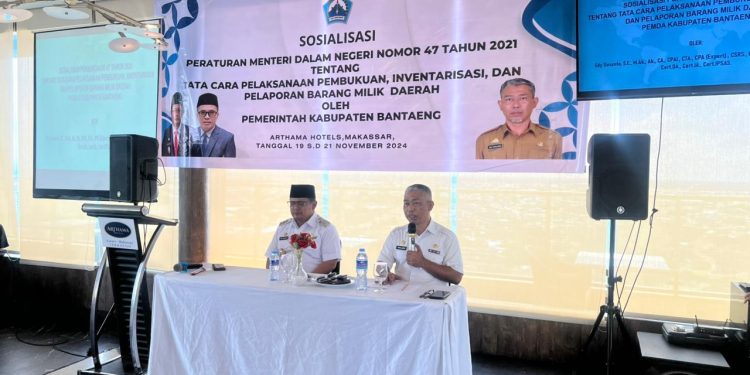 Pj. Bupati Bantaeng Hadiri Pelaksanaan Sosialisasi Permendagri Nomor 47 Tahun 2021