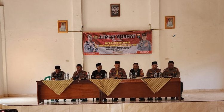 Jumat Curhat, Polres Lampung Tengah Ajak Masyarakat Jaga Kerukunan Jelang Pilkada Serentak 2024