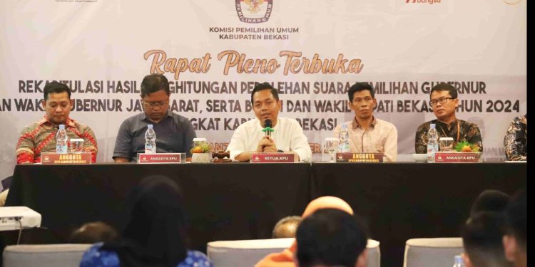 KPU Bekasi Menggelar Rapat Pleno Terbuka Rekapitulasi Suara Pilkada Tahun 2024