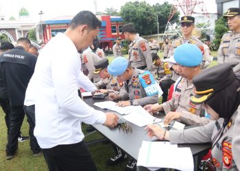 Wakapolda Sumsel Pimpin Langsung Pemeriksaan 2229 Pemegang Senpi Dinas