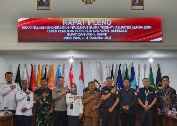 Polres Muara Enim Amankan Rapat Pleno Rekapitulasi Suara Pilgub Sumsel dan Pilbup Muara Enim 2024
