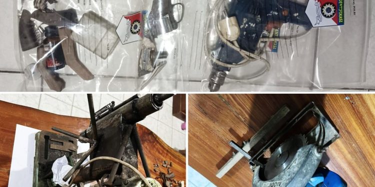 Polsek Terbanggi Besar Berhasil Ungkap Lokasi Pembuatan Senpira di Lampung Tengah