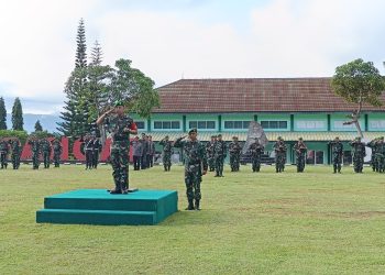 Kodim 0622/Kab. Sukabumi gelar Upacara Bendera di minggu pertama awal bulan Januari 2025