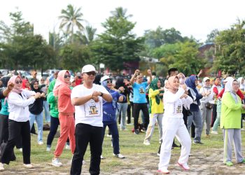 Wakil Bupati Ardito Wijaya Ingatkan Pentingnya Menjaga Kesehatan Dengan Senam Serta Menjaga Silahturahmi.