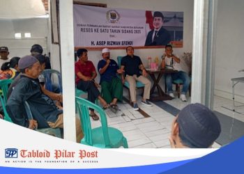Dewan Dari fraksi Gerindra H. Asep Riswan gelar Reses ke 5 di pangsor tangsi Palabuhan ratu kabupaten sukabumi