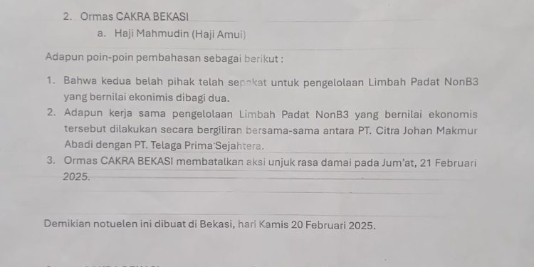 LSM Ormas Cakra Bekasi Menggelar Audensi Damai Di PT Wahana Duta Jaya Rucika Di Cikaraang