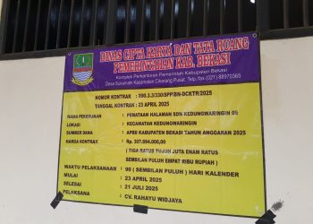 Pemasangan Paving Block di SDN 05 KedungWaringin Amburadul,Kontraktor dan Pengawas Diduga Kongkalikong