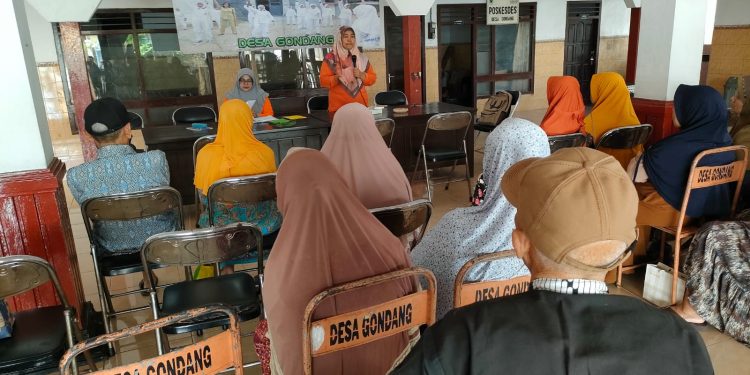 Posyandu Lansia Desa Gondang Gelar Cek Kesehatan Dan Senam Lansia.