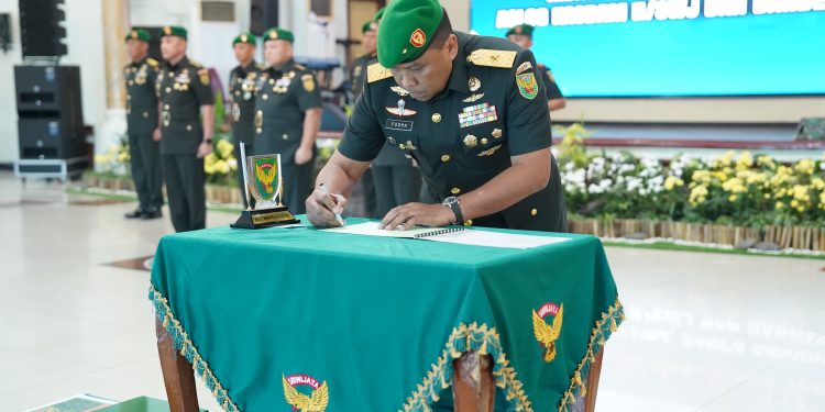 Rotasi Jabatan, Pejabat Strategis Kodam II/Sriwijaya diserahterimakan