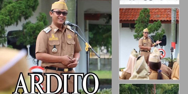 Bupati Lampung Tengah Ardito Wijaya Menjadi Pembina Apel Di Lingkup Sekretaris Daerah