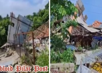 72 Rumah mengalami kerusakan parah akibat pergeseran Tanah di cigintung Purwakarta