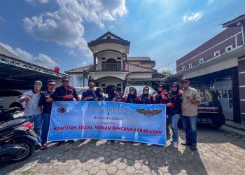 Komunitas Motor “BIG BIKE TANJUNG ENIM & SERASAN MAXI BIKERS” Salurkan Bantuan Kemanusiaan Terhadap Keluarga Korban Kebakaran di Brangau Tanjung Enim