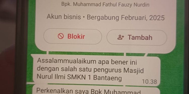 Catut Nama Bupati Bantaeng Uji Nurdin Via WhatsApp, Masyarakat Diminta Waspada Penipuan