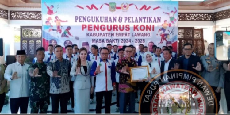 Bupati Empat Lawang Hadiri Pelantikan,KONI Empat Lawang, Periode 2024-2028,Yang Resmi Di Komandoi Hidayat Muhammad