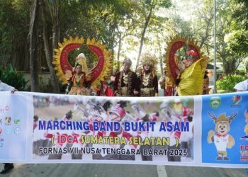 Marching Band Bukit Asam Ukir Prestasi Gemilang