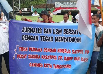 Kantor Satpol PP dan Walikota Tangerang Digeruduk Ratusan LSM dan Wartawan, Tuntut Copot Kabid dan Kasie Gakumda